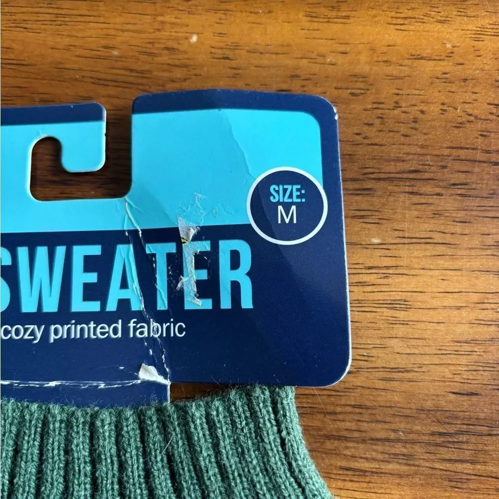Green Pet Sweater with Inspirational Text